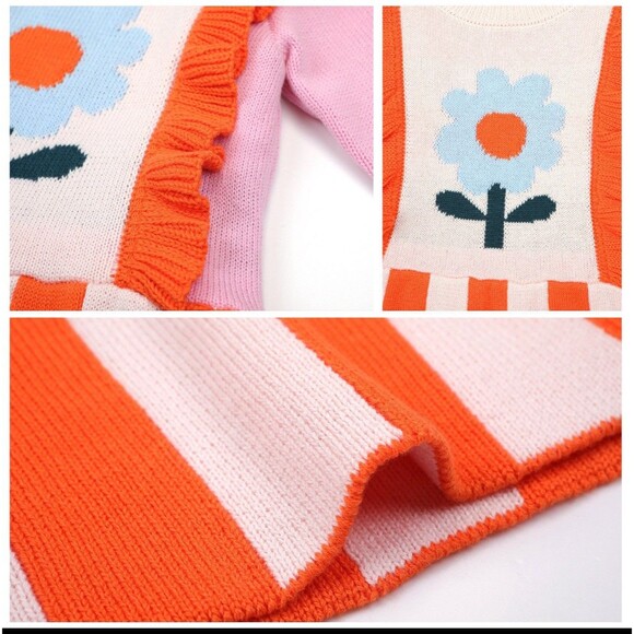 Munich Blue Baby Girl Toddler Infant Child Lot Of 3 Sweater Dresses 12-18 Months - Picture 7 of 16